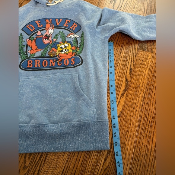 Homage | SpongeBob And Patrick X Denver Broncos Hoodie Blue Sz XS - Picture 7 of 8